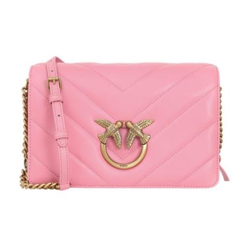 Classic Love Bag Click in Gewatteerd Chevron Pinko , Pink , Dames