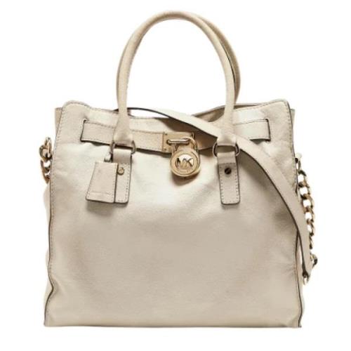 Pre-owned Leather totes Michael Kors Pre-owned , Beige , Dames