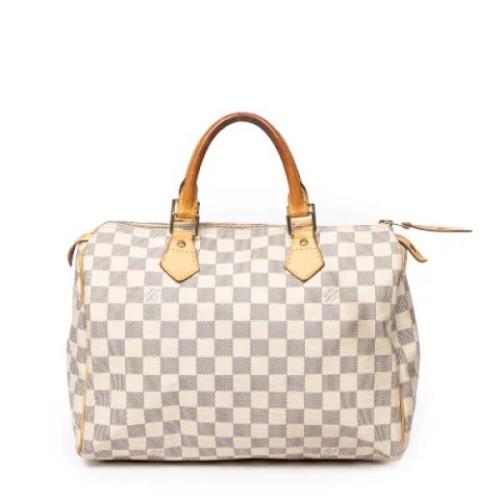 Pre-owned Fabric handbags Louis Vuitton Vintage , Beige , Dames