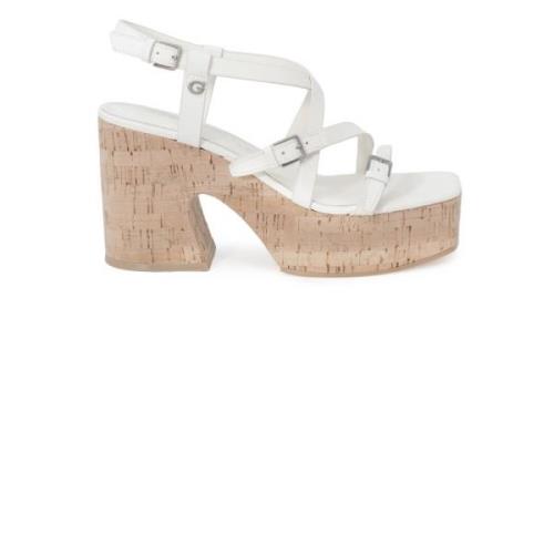 Verhoog je stijl met hoge hak sandalen Guess , Beige , Dames