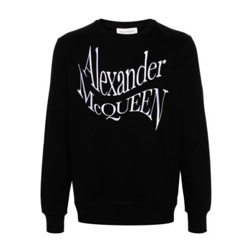 Zwarte Sweaters voor Heren Alexander McQueen , Black , Heren