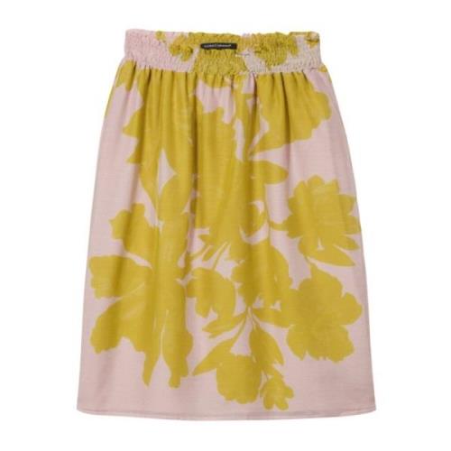 Rode Blossom-Print Midi Rok Luisa Cerano , Multicolor , Dames