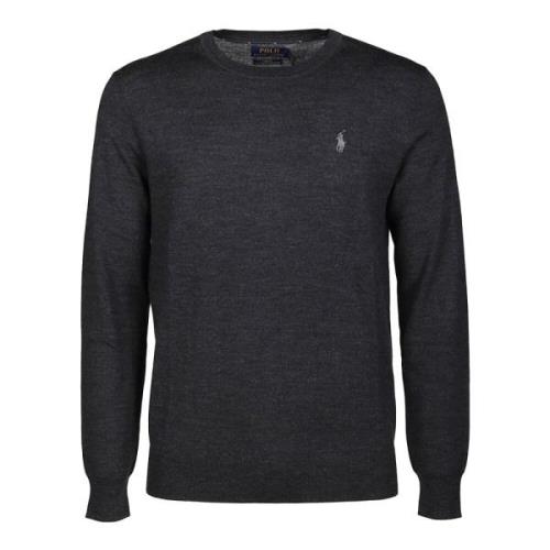 Ronde Hals Gebreide Trui Polo Ralph Lauren , Gray , Heren