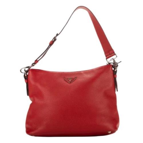 Pre-owned Leather handbags Prada Vintage , Red , Dames