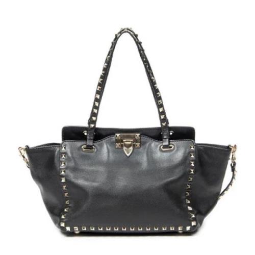 Pre-owned Leather shoulder-bags Valentino Vintage , Black , Dames