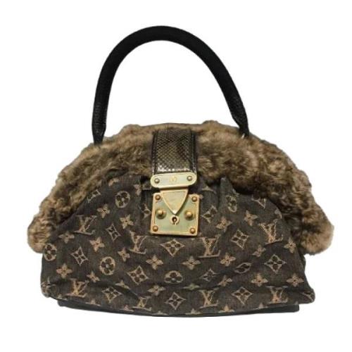 Pre-owned Canvas handbags Louis Vuitton Vintage , Gray , Dames