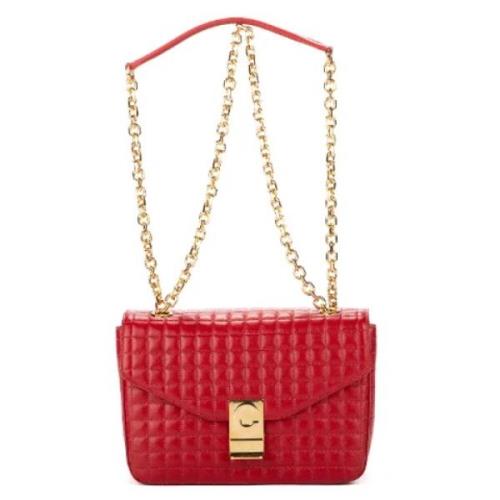 Pre-owned Leather celine-bags Celine Vintage , Red , Dames