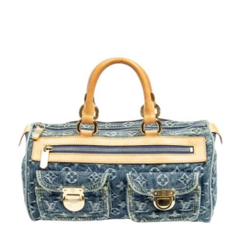 Pre-owned Denim handbags Louis Vuitton Vintage , Blue , Dames