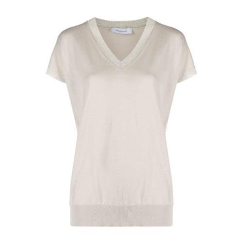 V-neck Knitwear Fabiana Filippi , Beige , Dames