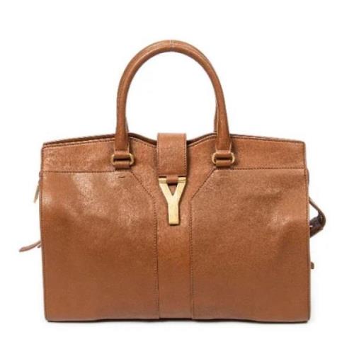 Pre-owned Leather shoulder-bags Yves Saint Laurent Vintage , Brown , D...