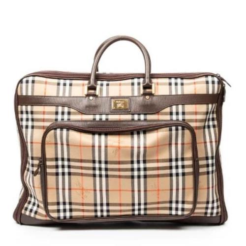 Pre-owned Canvas travel-bags Burberry Vintage , Beige , Unisex