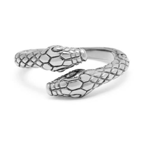 Vintage Snake Ring Nialaya , Gray , Heren