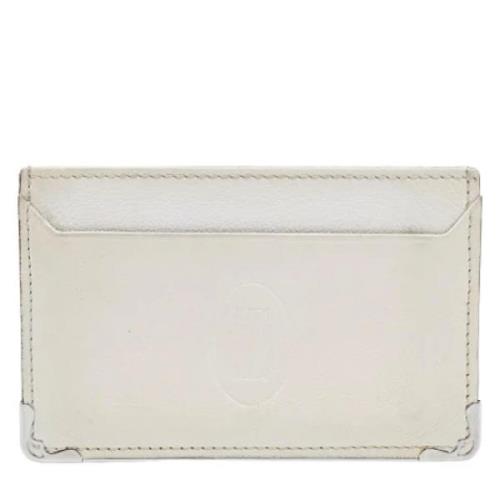 Pre-owned Leather wallets Cartier Vintage , White , Dames
