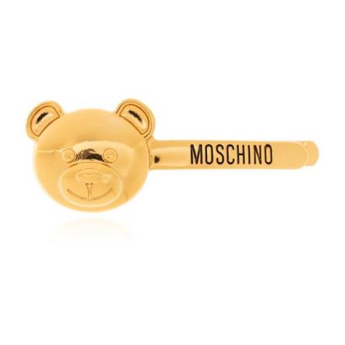 Haarklem met logo Moschino , Yellow , Dames