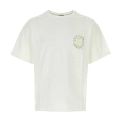 Witte katoenen T-shirt Etro , White , Heren