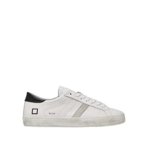 Minimalistische witte leren sneakers D.a.t.e. , White , Heren