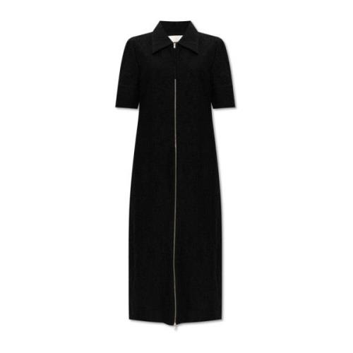 Gestructureerde jurk Jil Sander , Black , Dames