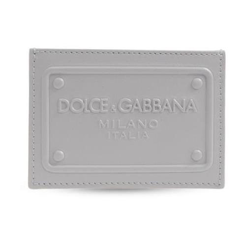 Kaarthouder met logo Dolce & Gabbana , Gray , Heren