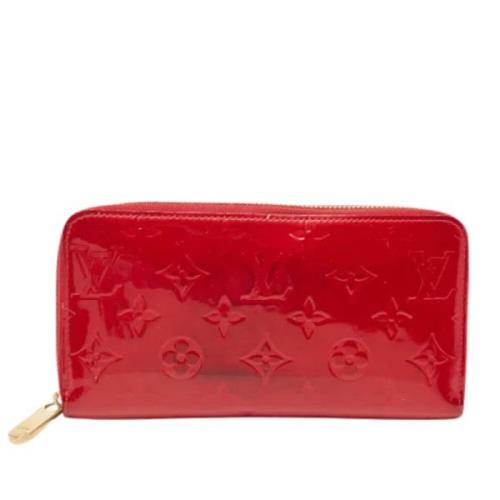 Pre-owned Leather wallets Louis Vuitton Vintage , Red , Dames