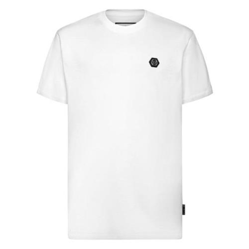 Witte T-shirts en Polos met Ronde Hals Philipp Plein , White , Heren