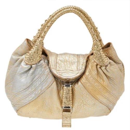 Pre-owned Leather handbags Fendi Vintage , Yellow , Dames