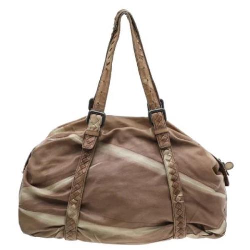 Pre-owned Leather handbags Bottega Veneta Vintage , Beige , Dames