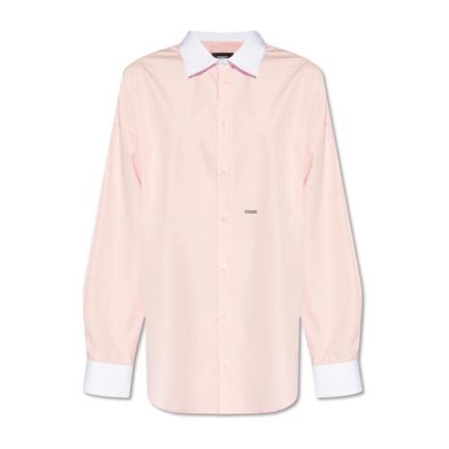 Katoenen shirt Dsquared2 , Pink , Dames