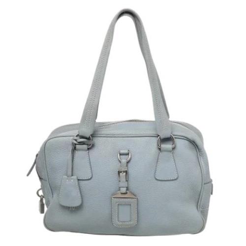 Pre-owned Leather prada-bags Prada Vintage , Blue , Dames