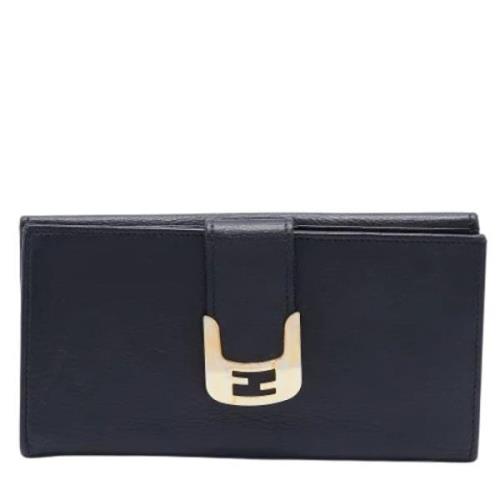 Pre-owned Leather wallets Fendi Vintage , Black , Dames