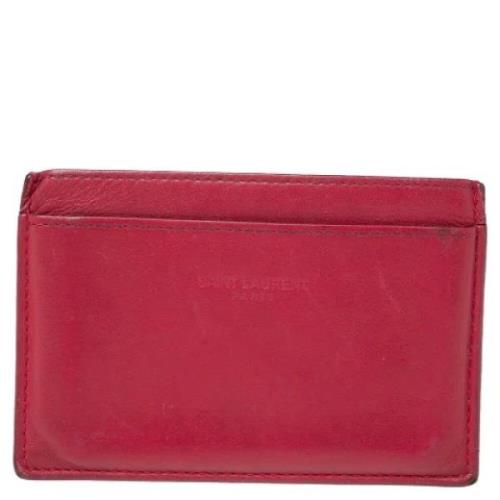 Pre-owned Leather wallets Yves Saint Laurent Vintage , Pink , Dames