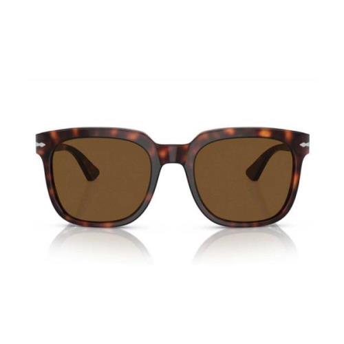 Klassieke vierkante gepolariseerde zonnebril Persol , Brown , Unisex