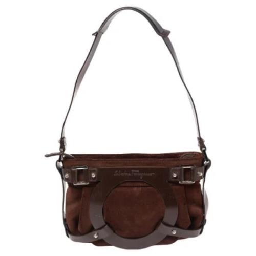 Pre-owned Leather handbags Salvatore Ferragamo Pre-owned , Brown , Dam...