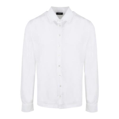 Katoenen Crepe Jersey Shirt Herno , White , Heren