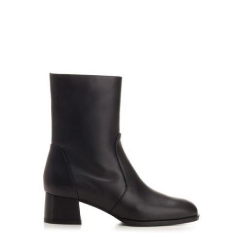 Stijlvolle Leren Laarzen Stuart Weitzman , Black , Dames