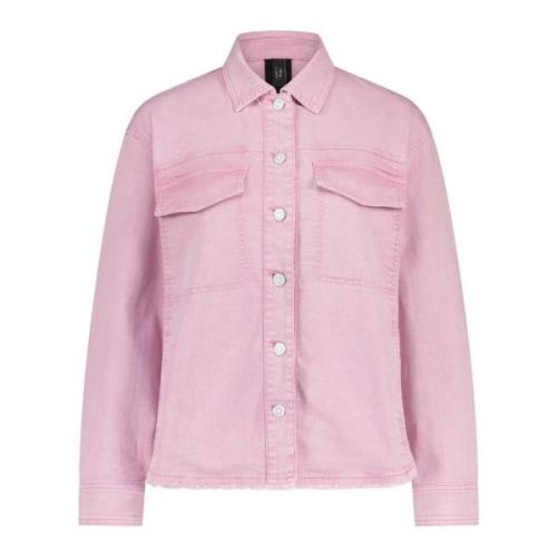 Denim Overhemd Marc Cain , Pink , Dames
