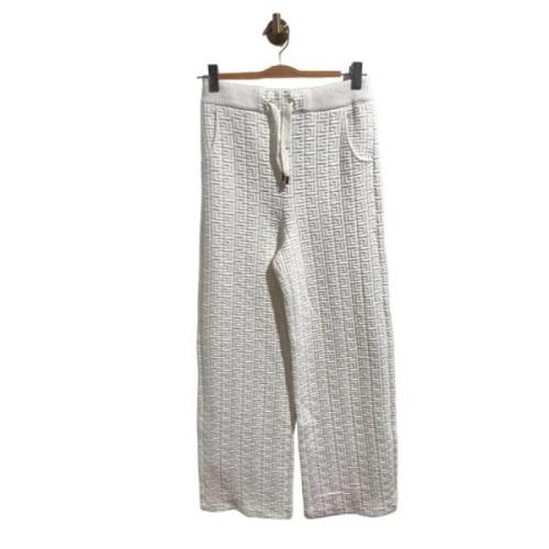 Pre-owned Canvas bottoms Balmain Pre-owned , White , Dames