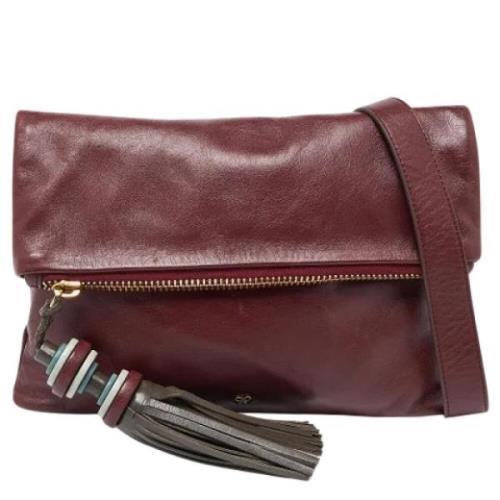 Pre-owned Leather shoulder-bags Anya Hindmarch Pre-owned , Red , Dames