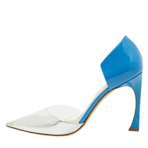 Pre-owned Leather heels Dior Vintage , Blue , Dames