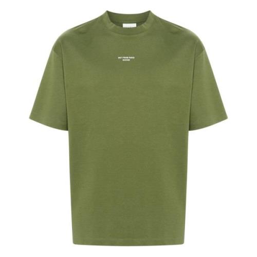 Olijfgroen Slogan T-Shirt Drole de Monsieur , Green , Heren