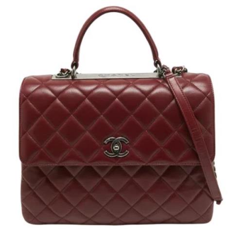 Pre-owned Leather chanel-bags Chanel Vintage , Red , Dames