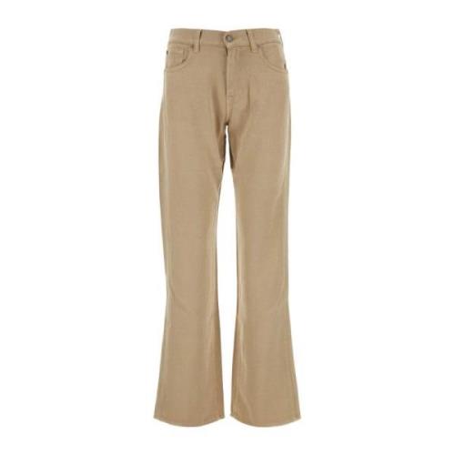 Camel Tencel Tess Broek 7 For All Mankind , Beige , Dames