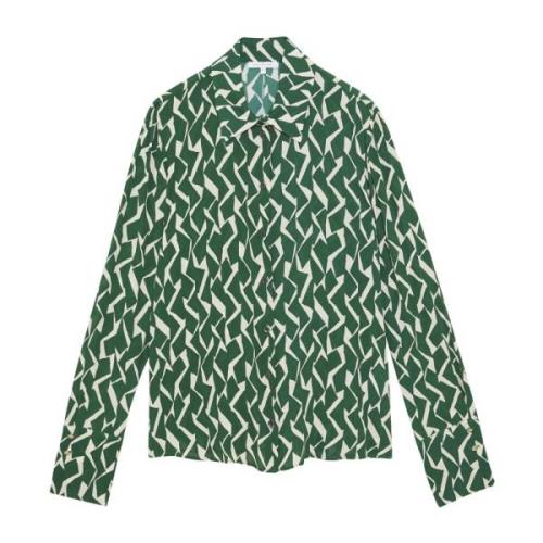 Shirt geometrisch groen print shirt Patrizia Pepe , Green , Dames