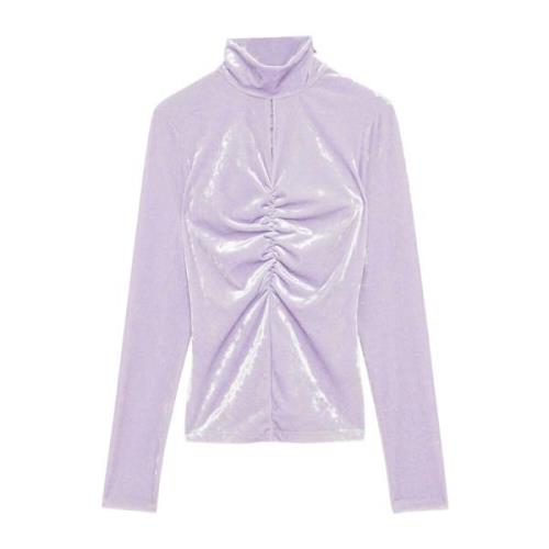 Top Essential Velvet Sweater Patrizia Pepe , Purple , Dames