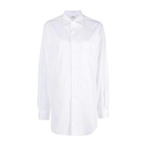 Katoenen Poplin Overhemd Maison Margiela , White , Dames