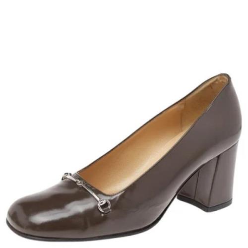 Pre-owned Leather heels Gucci Vintage , Brown , Dames