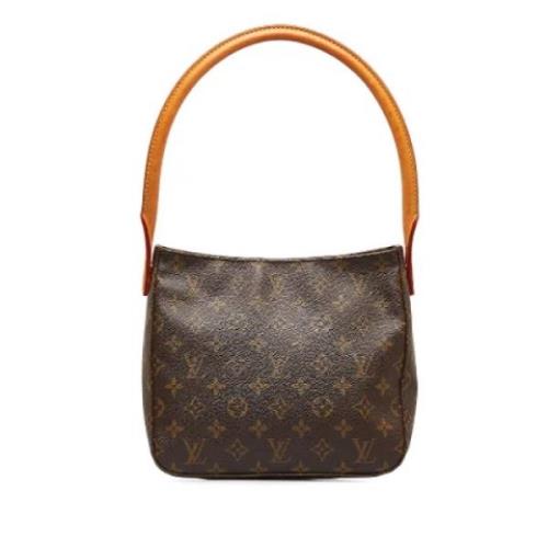 Pre-owned Canvas handbags Louis Vuitton Vintage , Brown , Dames