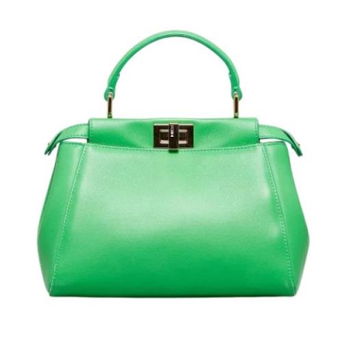 Pre-owned Leather handbags Fendi Vintage , Green , Dames