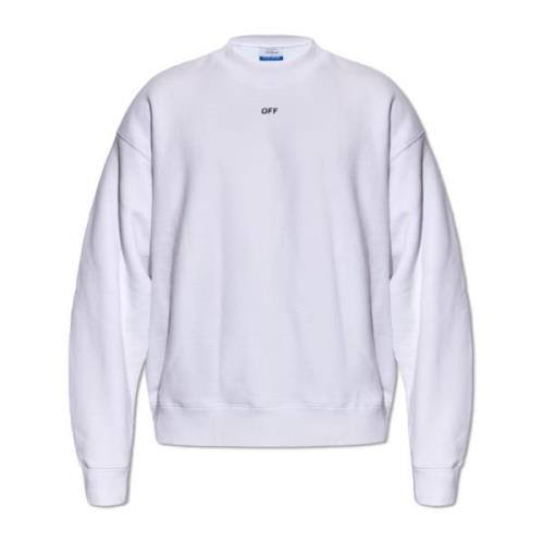 Sweatshirt met logo Off White , White , Heren