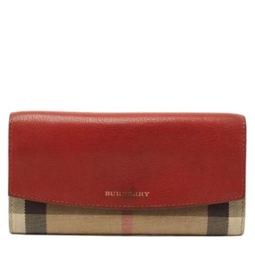 Pre-owned Leather wallets Burberry Vintage , Brown , Dames
