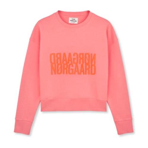 Zachte en Comfortabele Shell Pink Sweatshirt Mads Nørgaard , Pink , Da...